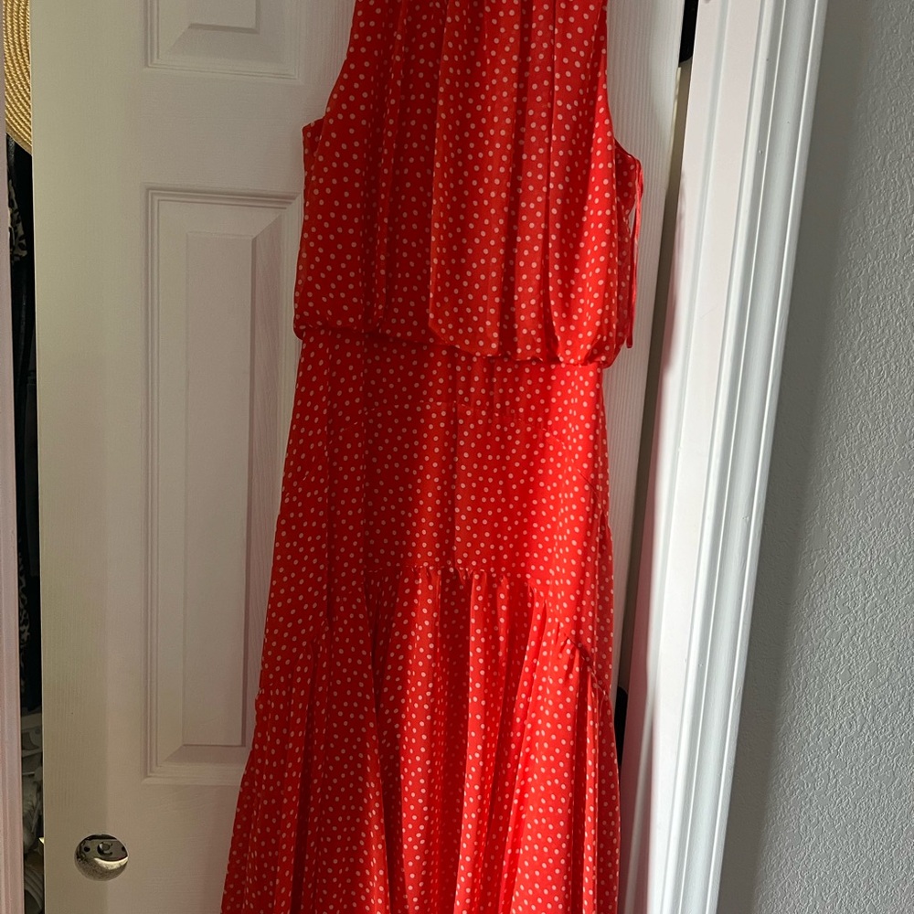 Taylor women asymmetrical orange dress